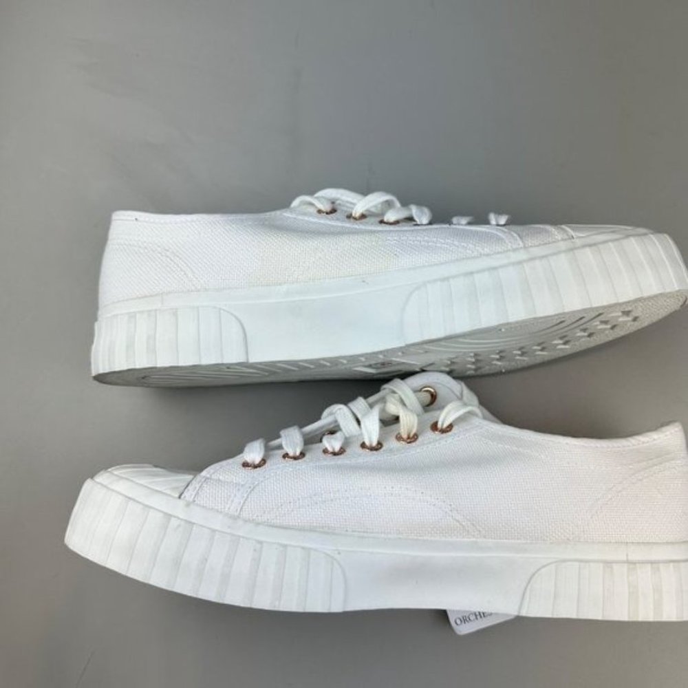 Superga 2630 COTU Canvas Sneaker in White & Rose - Picture 6 of 7